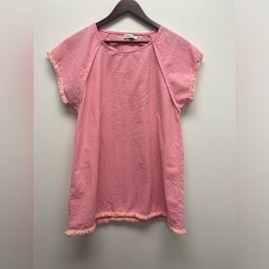 4 for $25 💜 MISSLOOK Pink Short Sleeve Raw Hem Tip / Shirt Size XL